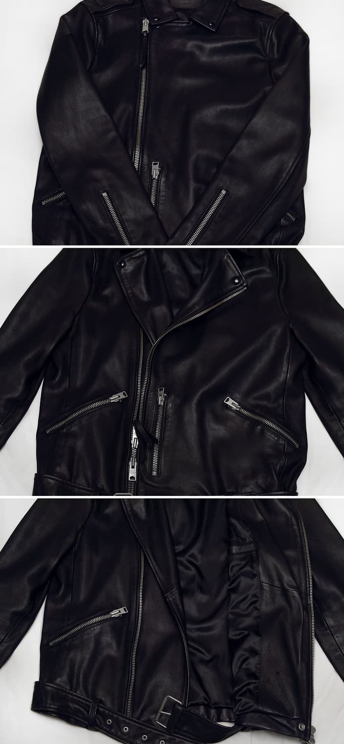 올세인츠 카호 양가죽 벨티드 더블 라이더 자켓 (L / 100) 상품이미지6