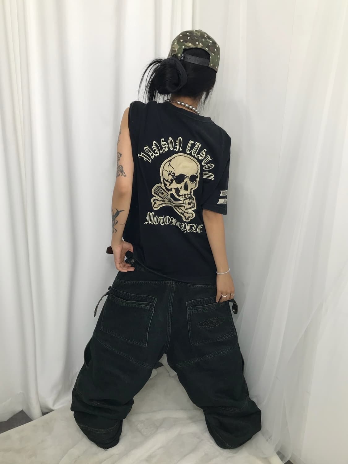 ☠️ 밴슨 크롬맛 스컬 자수패치 반팔 티셔츠 ☠️ 상품이미지2