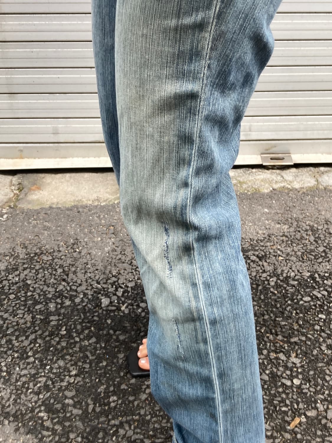 Made in Italy DIESEL 리페어 스티치 부츠컷 로우라이즈 상품이미지7