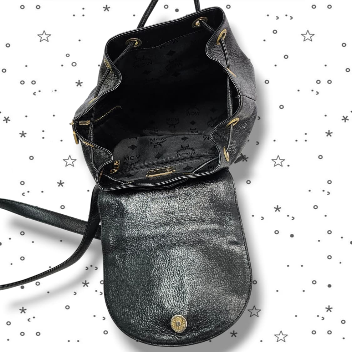 MCM 엠씨엠 스타크 가죽 백팩 블랙 상품이미지7