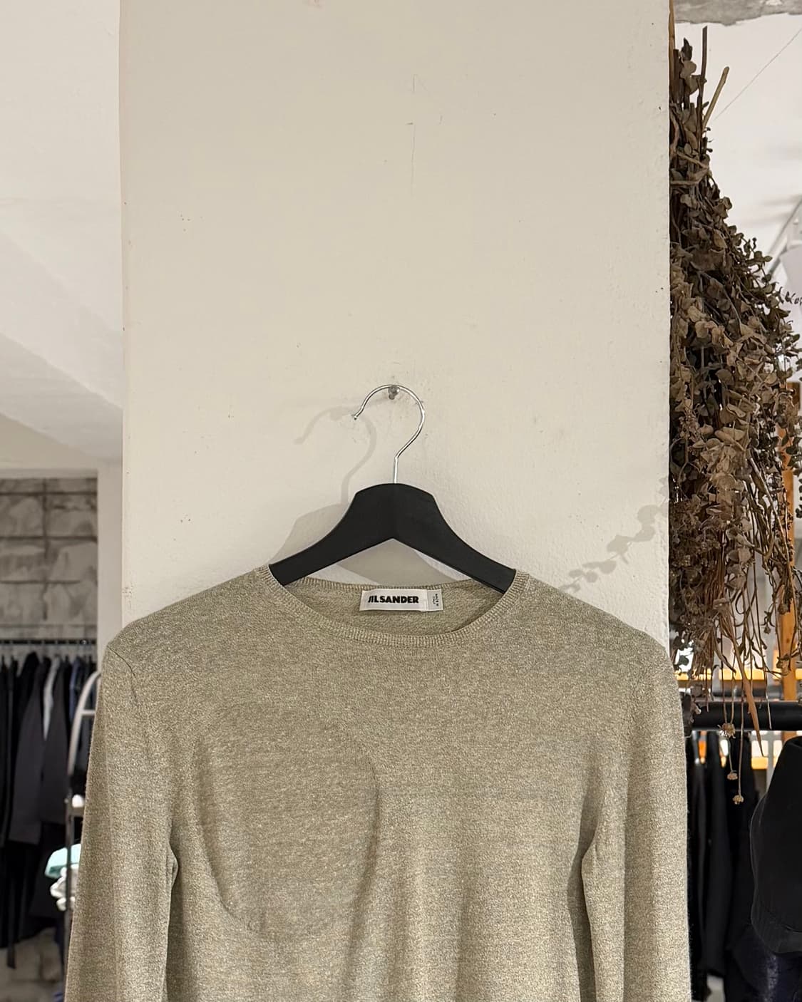 질샌더 베이지 캐시미어 크루넥 니트 스웨터 상품이미지4