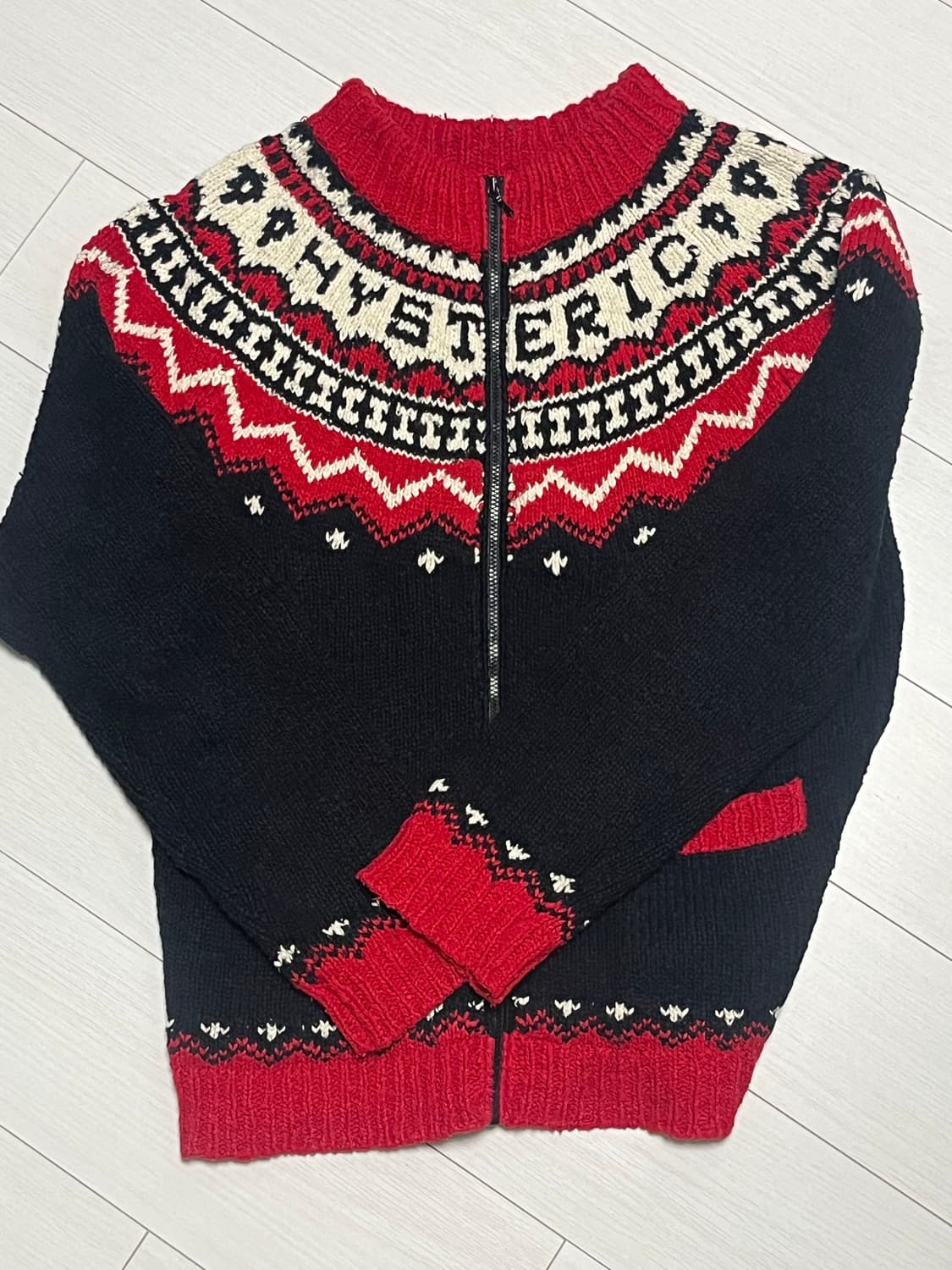 히스테릭글래머 니트 집업 상품이미지1