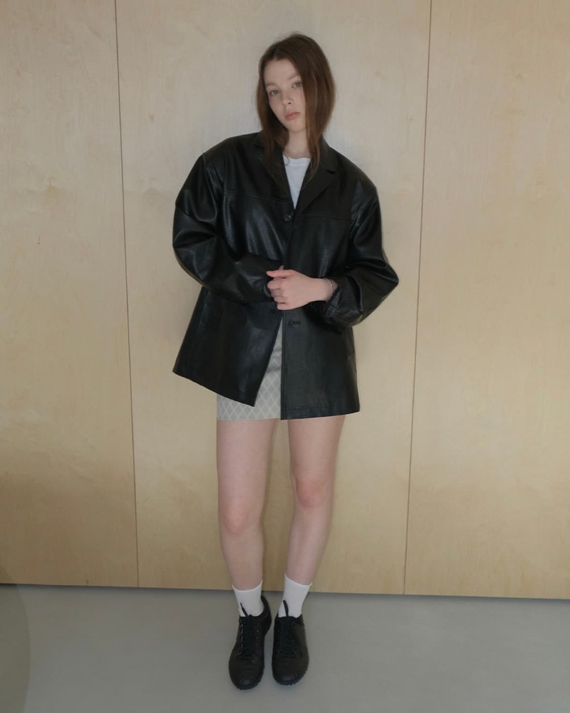 러브바이무드 캐롤 레더 자켓 상품이미지4