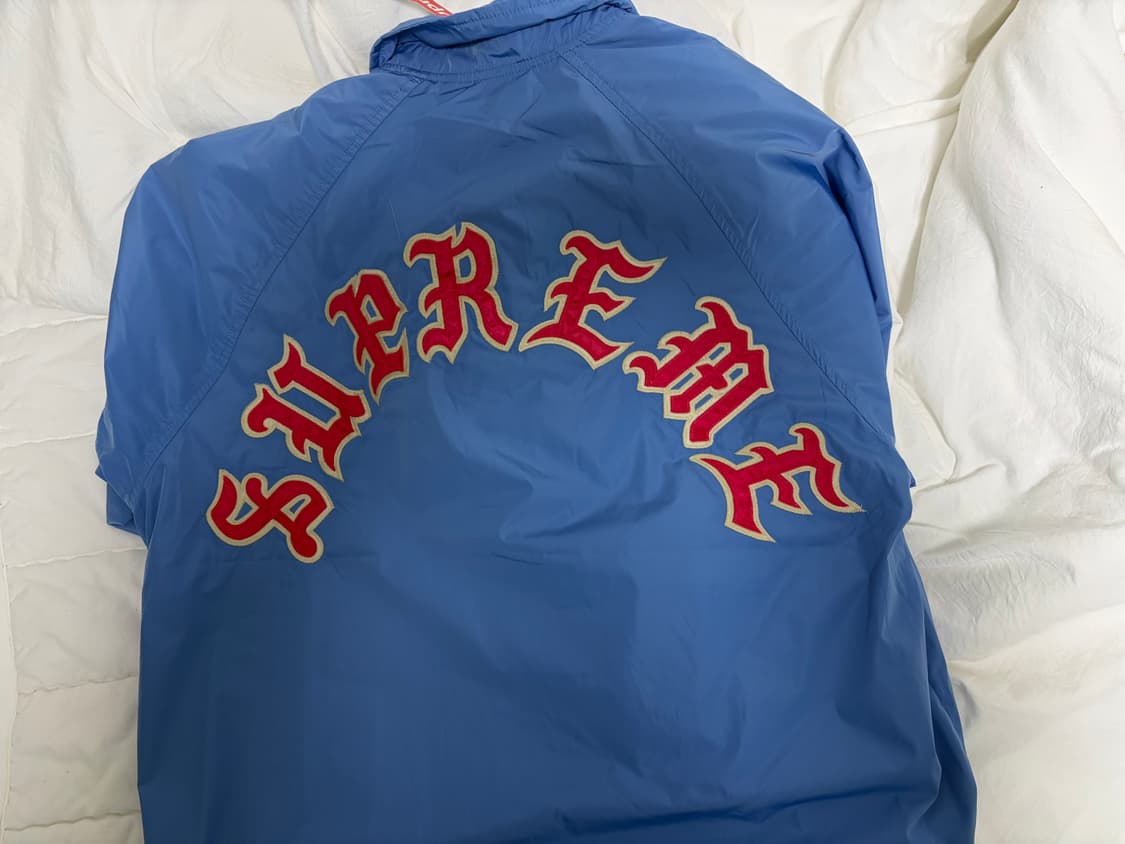 슈프림 올드 잉글리시 아크 코치 자켓 라이트 블루 M 상품이미지5