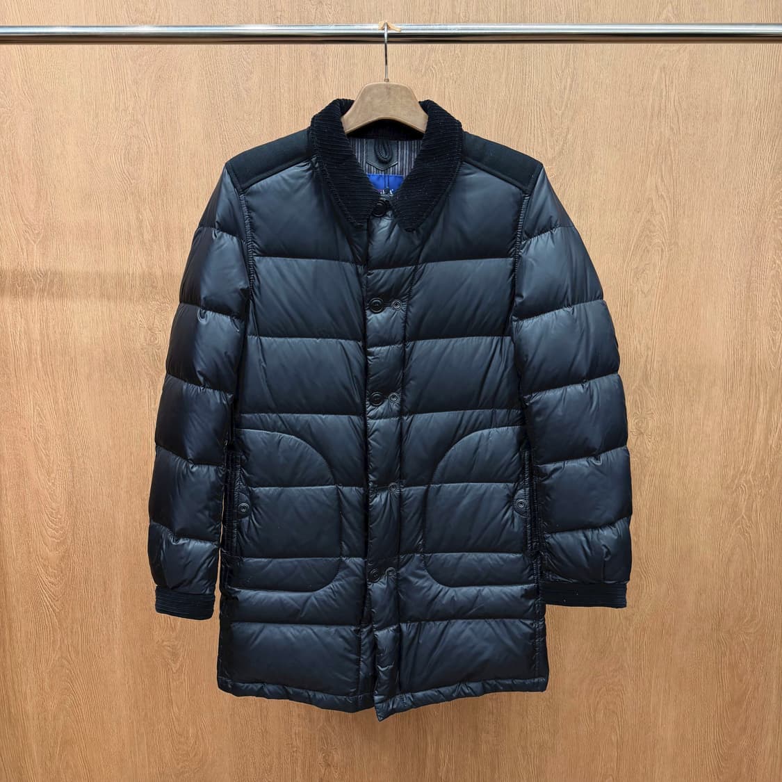 꼼데가르송 준야 와타나베 맨 듀베티카 구스 다운 패딩 코듀로이 카라 블랙 상품이미지2