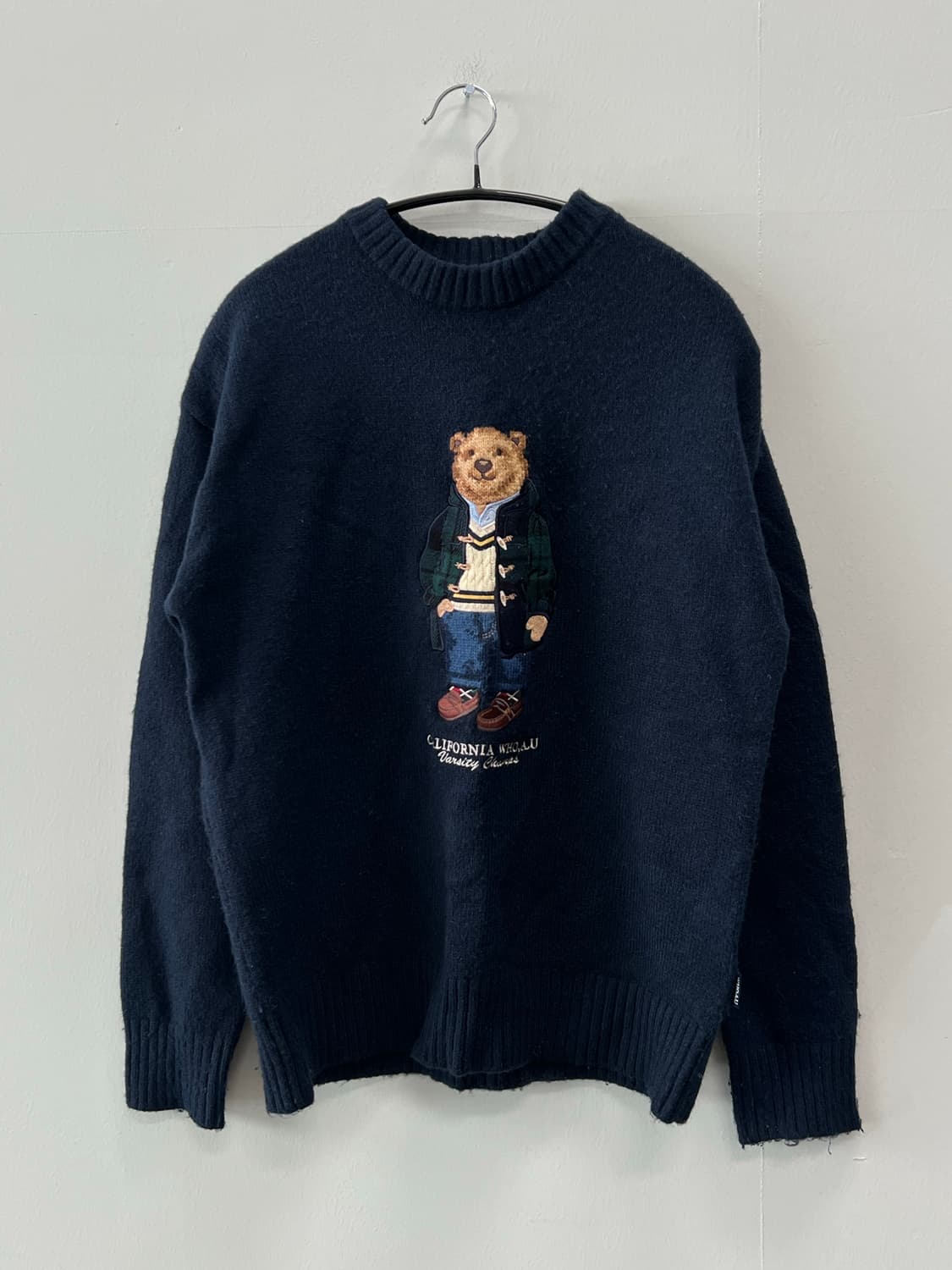 후아유 베어 니트 네이비 상품이미지2