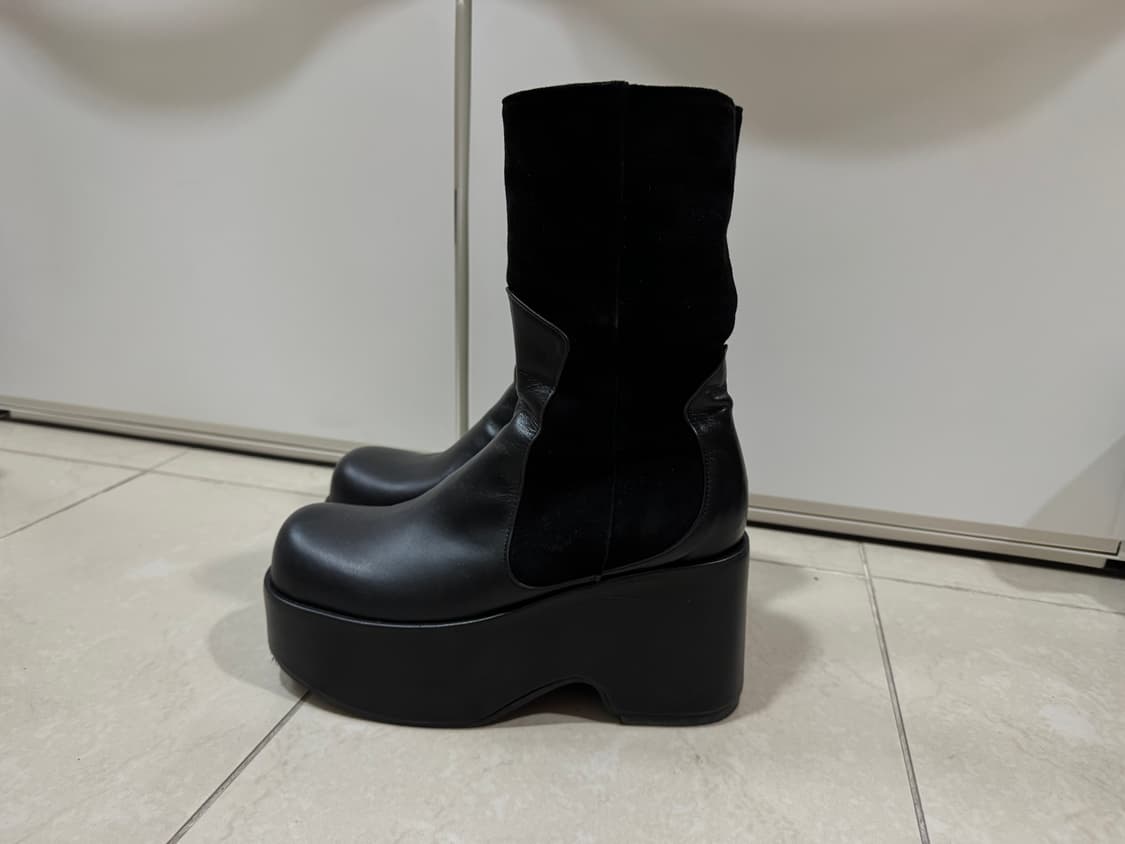 큐리티 C ROUND TOE SHORT BOOTS_BLACK 상품이미지6