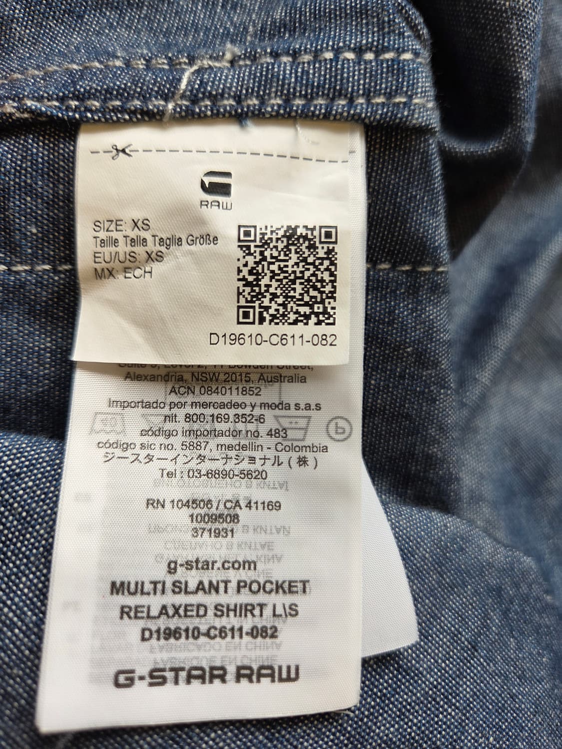 G-STAR 데님 셔츠 자켓 남방 긴팔 블루XS(디피용) 상품이미지7