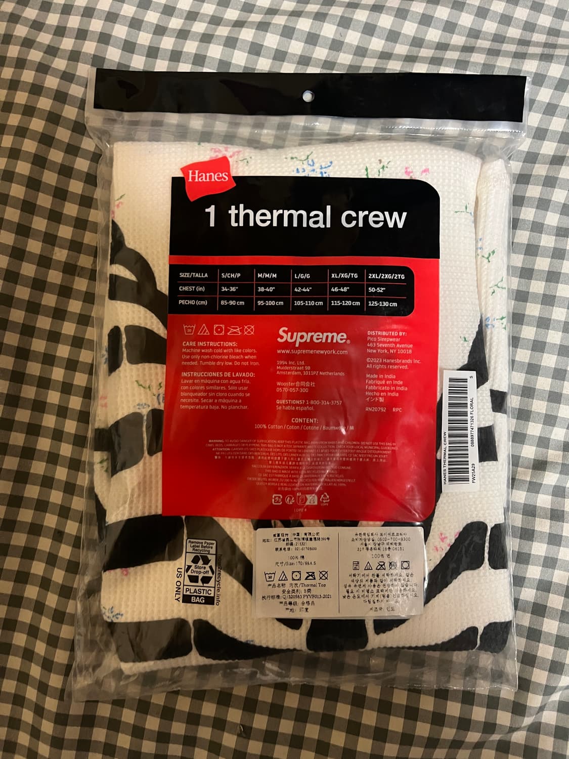 [S] 슈프림 헤인즈 본즈 써멀 플로럴 스몰 25FW 상품이미지3