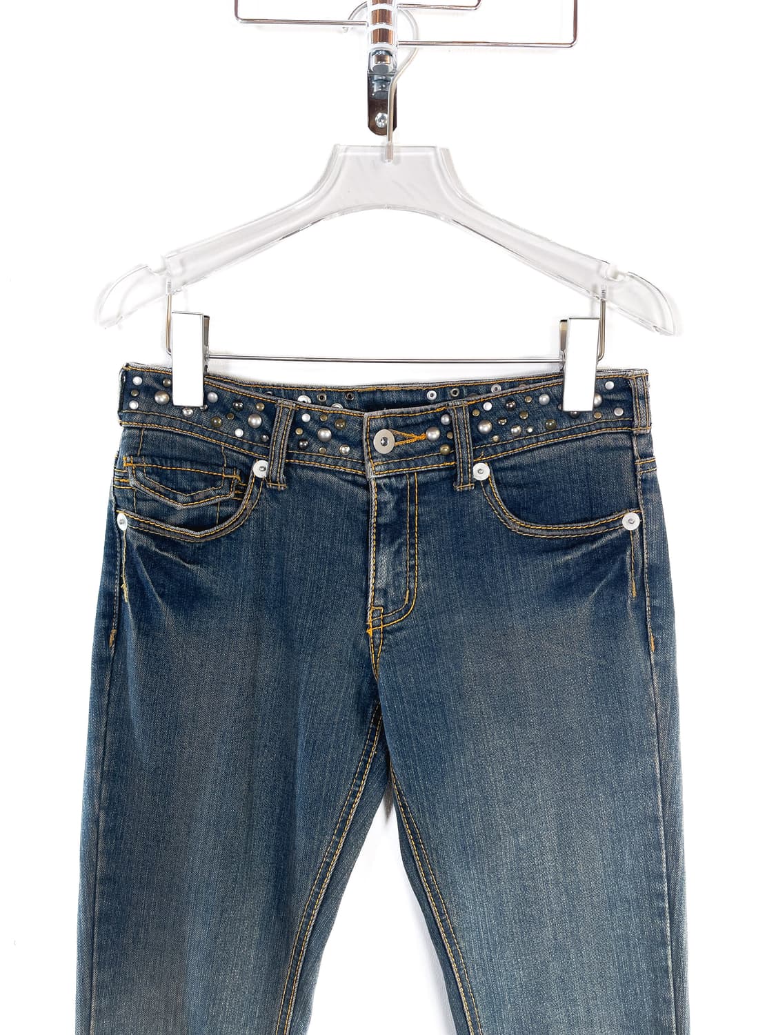 빈티지 스터드 부츠컷 데님팬츠 상품이미지2