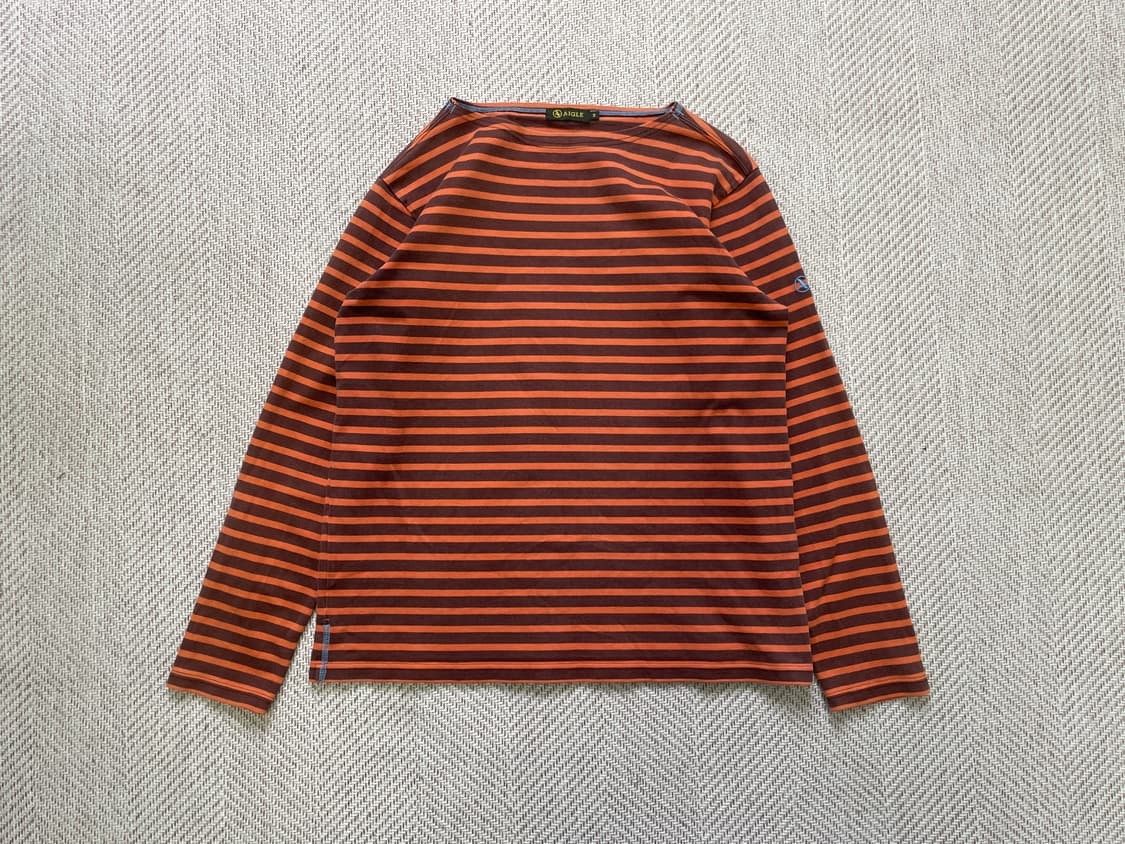 빈티지 aigle 스트라이프 보더 긴팔티셔츠  상품이미지1