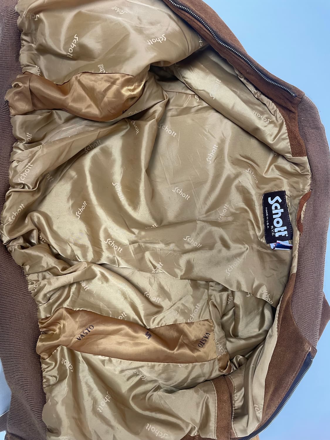 쇼트 schott 327 스웨이드 봄버 가죽자켓 40(100-110) 상품이미지3