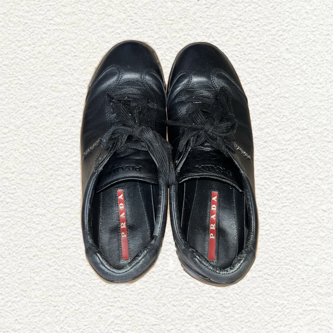 프라다 스포츠 블랙 가죽 스니커즈 260 (7사이즈) 상품이미지5