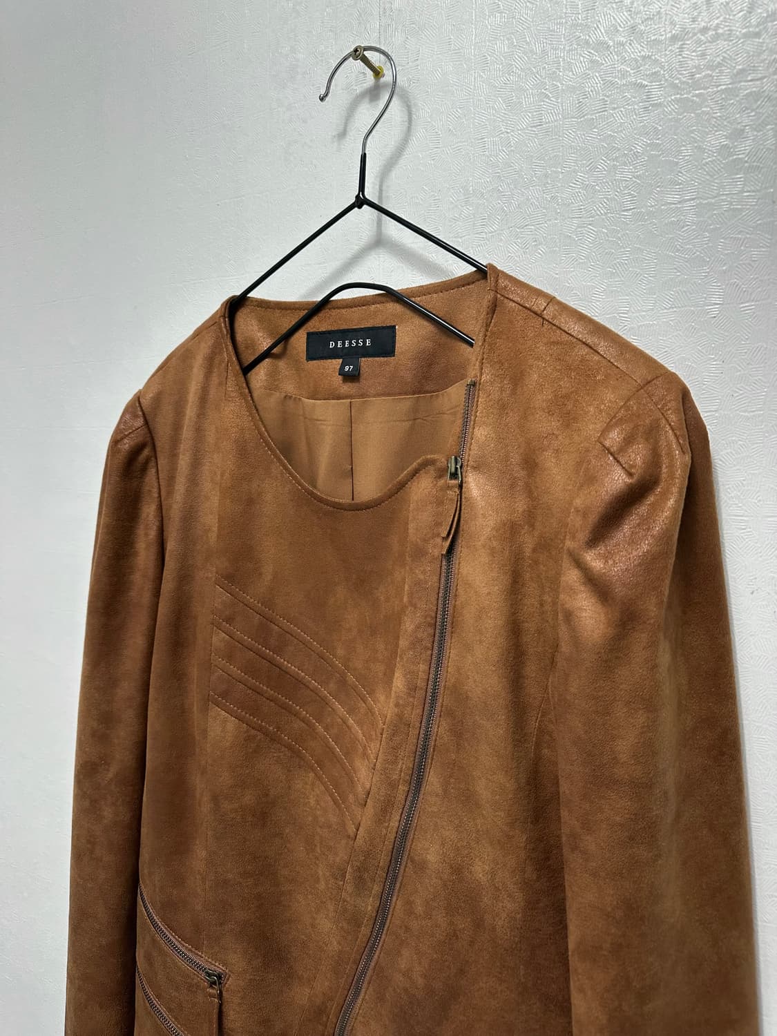 DEESSE 스웨이드 라이더 자켓 상품이미지3