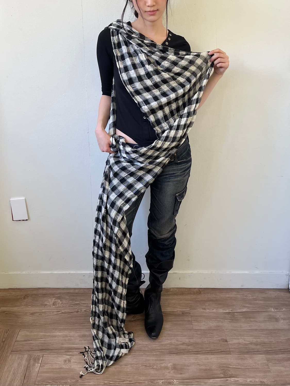 Vivienne westwood 멀티체크 머플러 상품이미지5