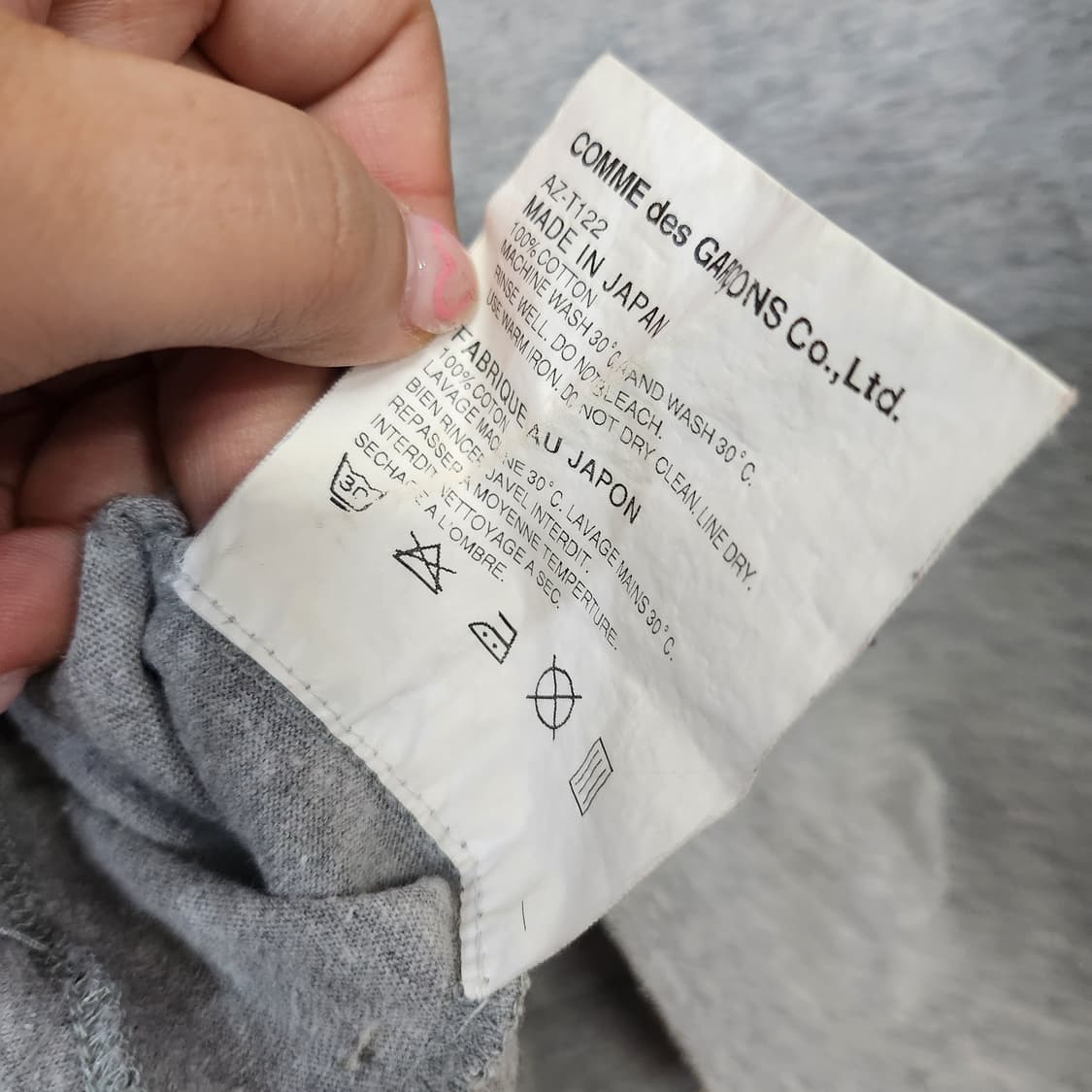 445) 꼼데가르송 블랙와펜 긴팔티 상품이미지7