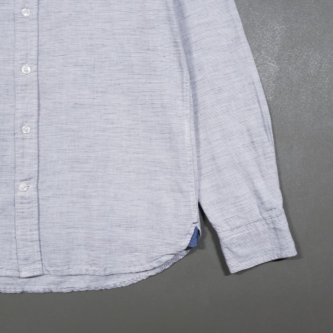 95) 라코스테 신형 크록 가로 스트라이프 코튼 린넨 셔츠 버트다운 남방 상품이미지4
