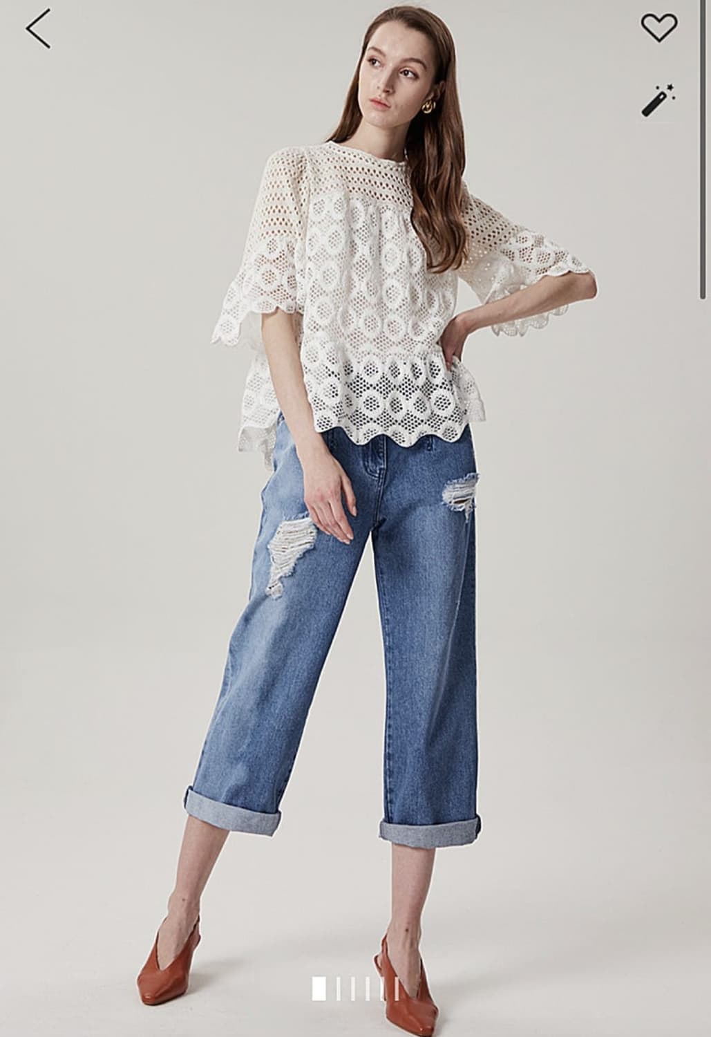 타임 네트 니트 탑 프리사이즈 상품이미지3