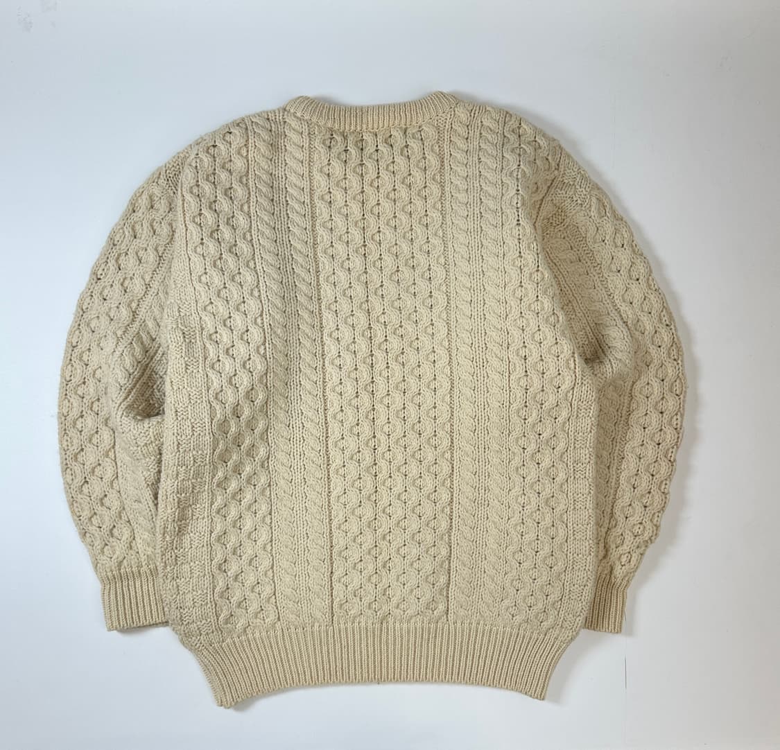 퓨어울100 피셔맨 니트 아이보리 상품이미지2