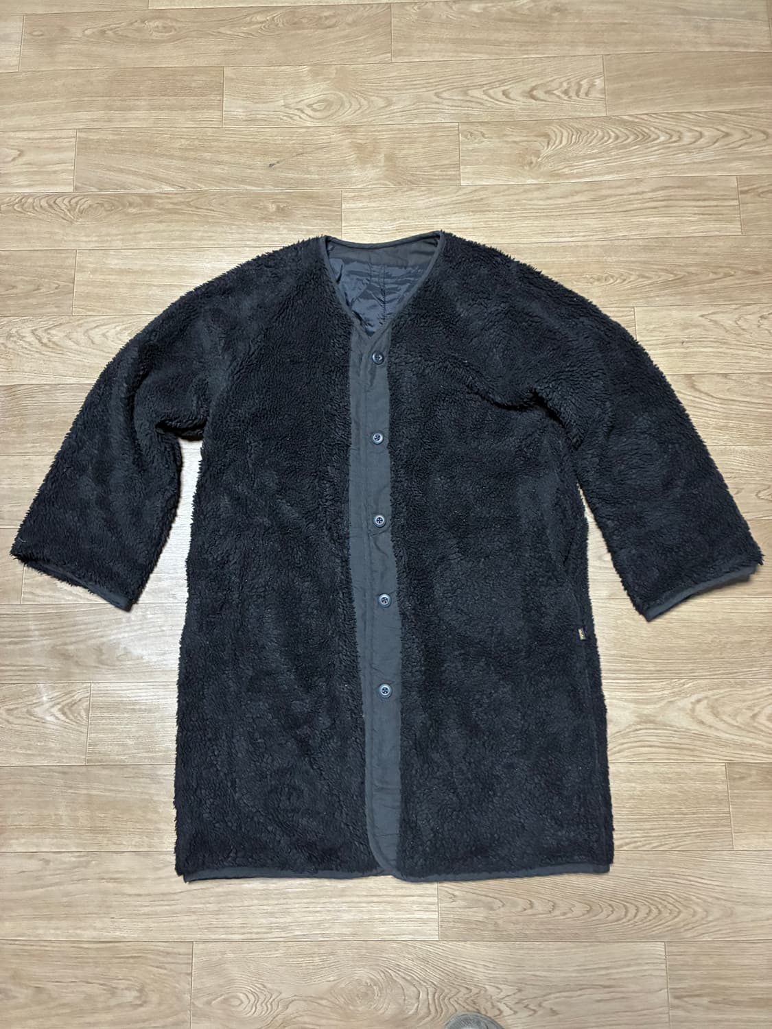 S) 알파인더스트리 빔즈 리버시블 후리스 보아털 코트 블랙 상품이미지5