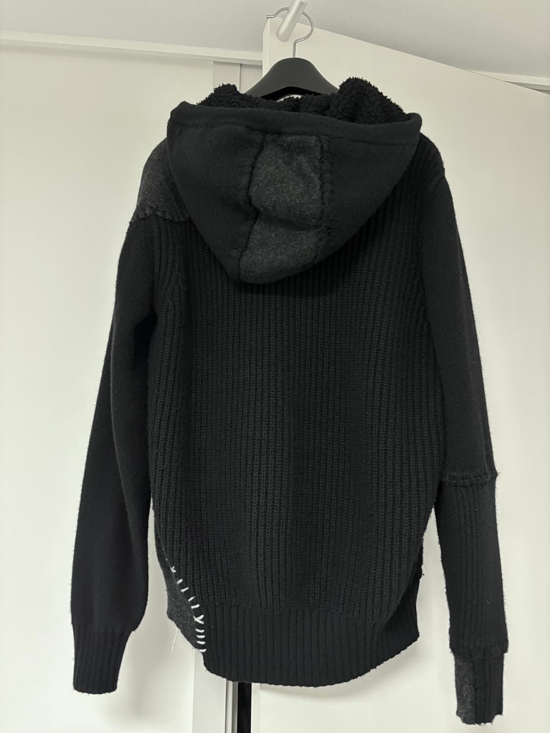 디젤 블랙 니트 후드집업 상품이미지3