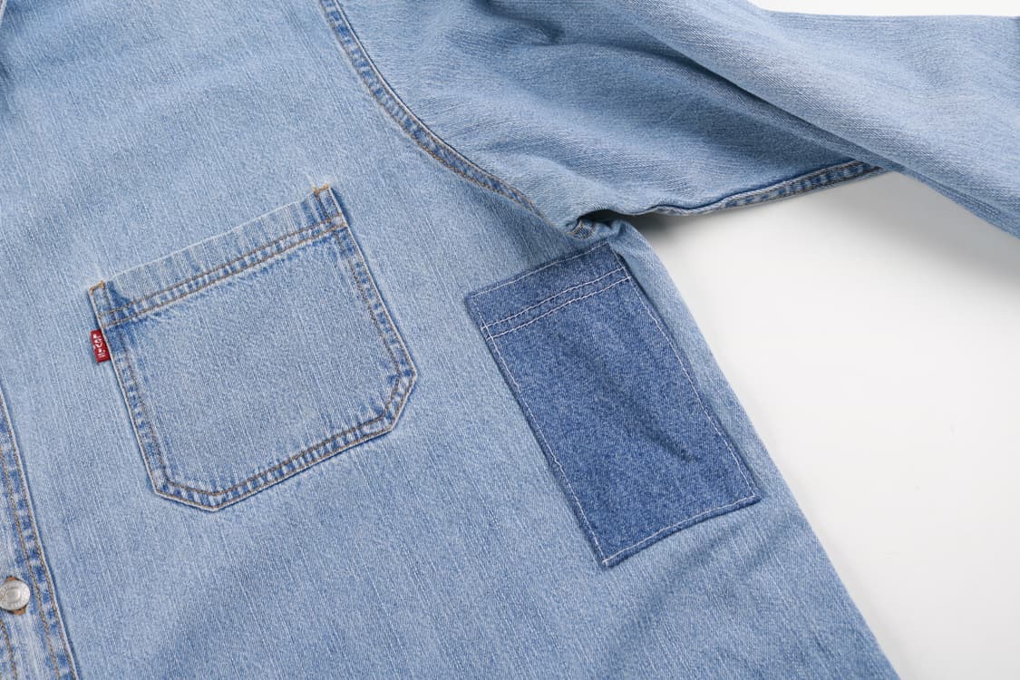 [XXL] 90's 리바이스 워싱 데님셔츠 상품이미지4