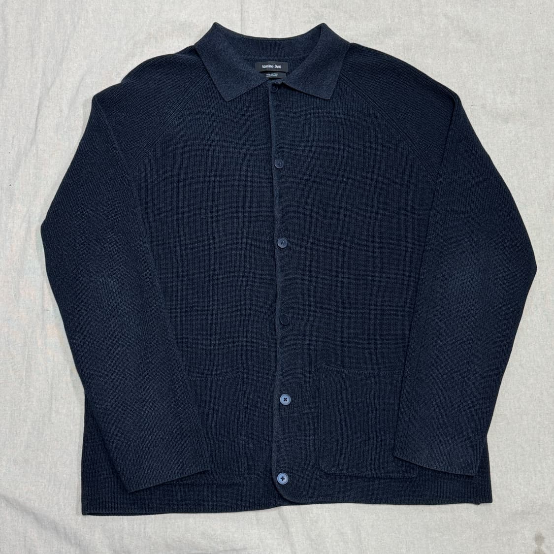 마시모두띠 블루블랙 카라 가디건 L(105) 상품이미지1