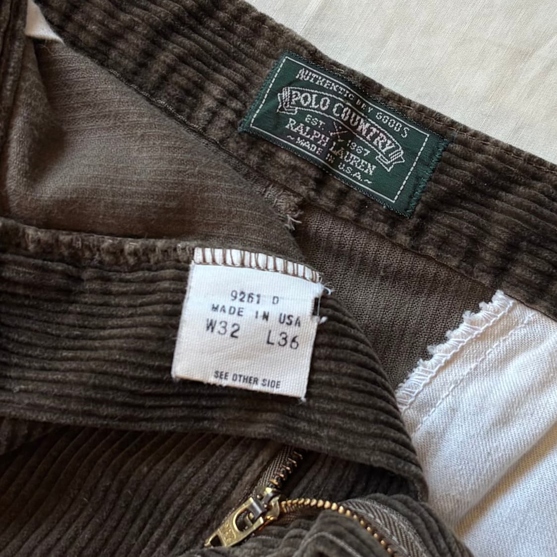 (31) 80s USA POLO COUNTRY 브라운 코듀로이 팬츠 상품이미지5