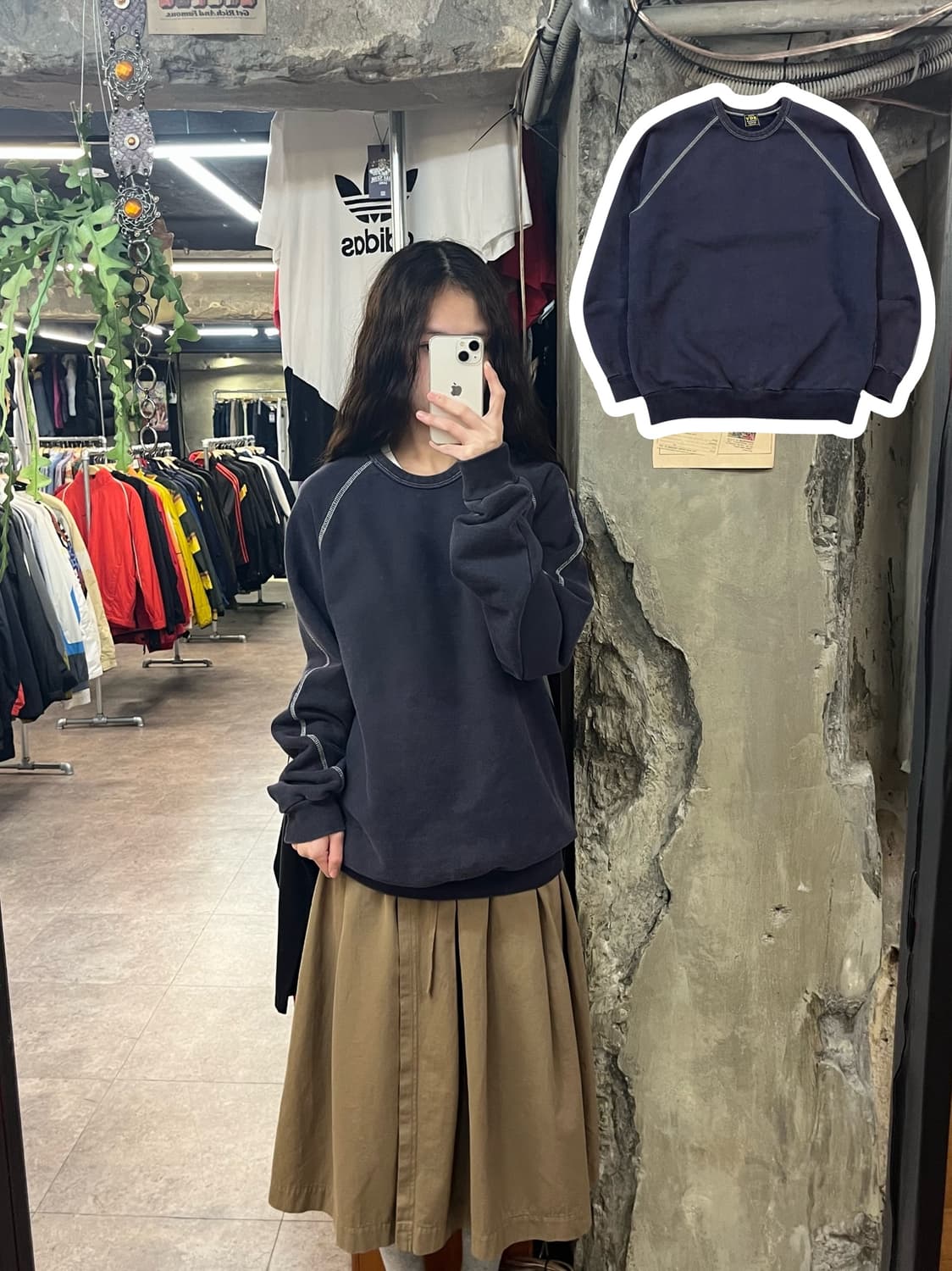 비디알 VDR 맨투맨 네이비 M #csz1879 상품이미지1