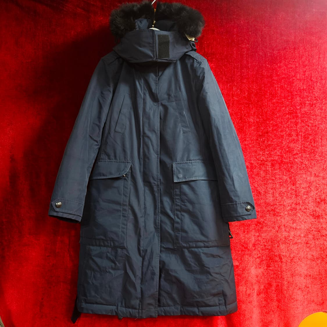 버버리(Burberry) 3954378 네이비 벨티드 덕다운 롱패딩 L 상품이미지3