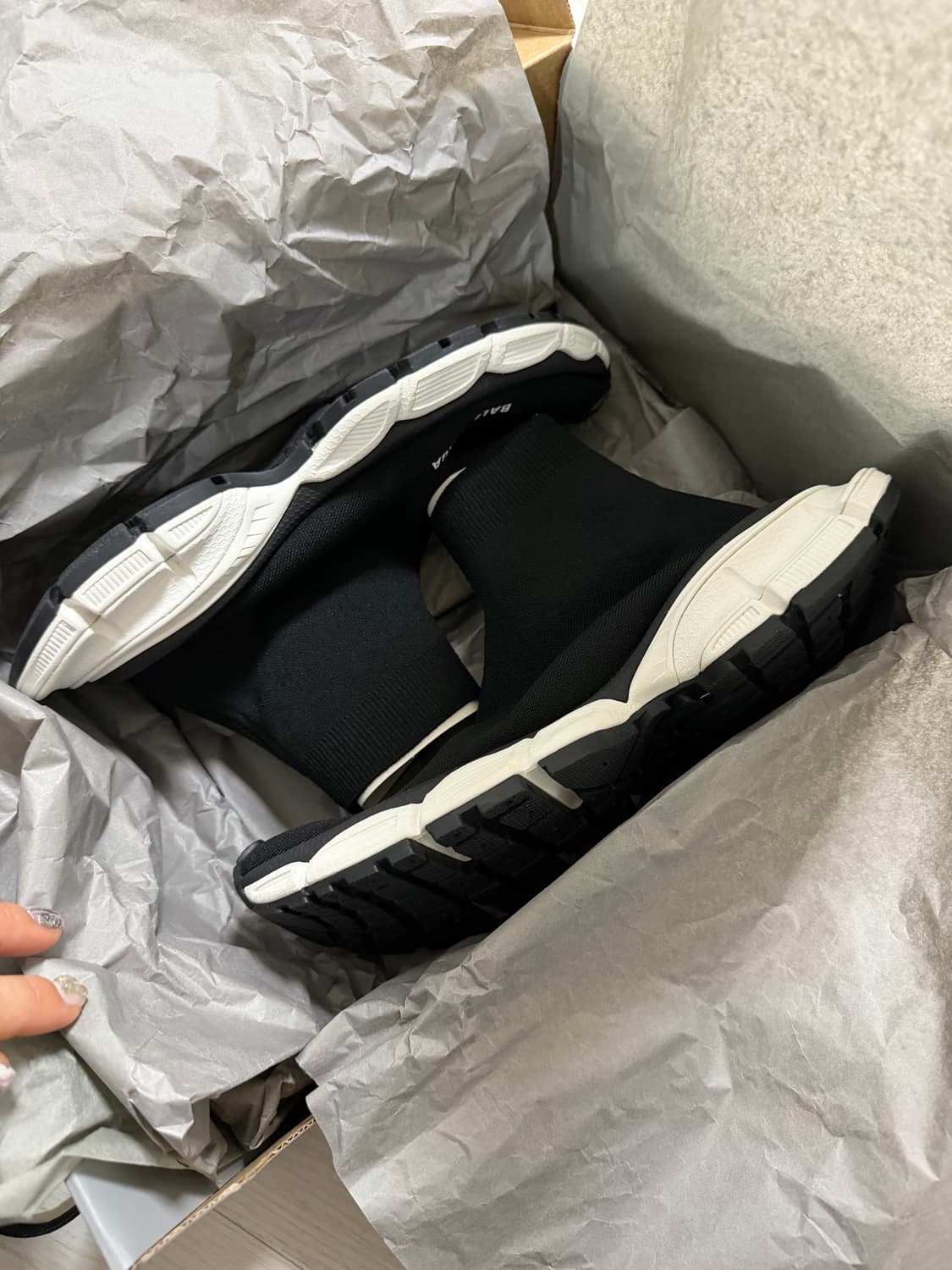 발렌시아가 3XL 삭 리사이클 니트 스니커즈 38 (250)  상품이미지1