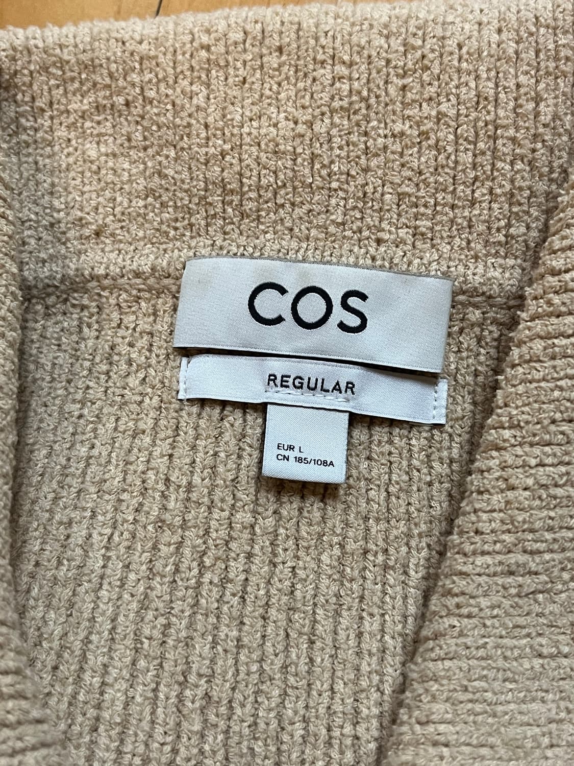 COS 부클레 니트 가디건 베이지 L사이즈 상품이미지6