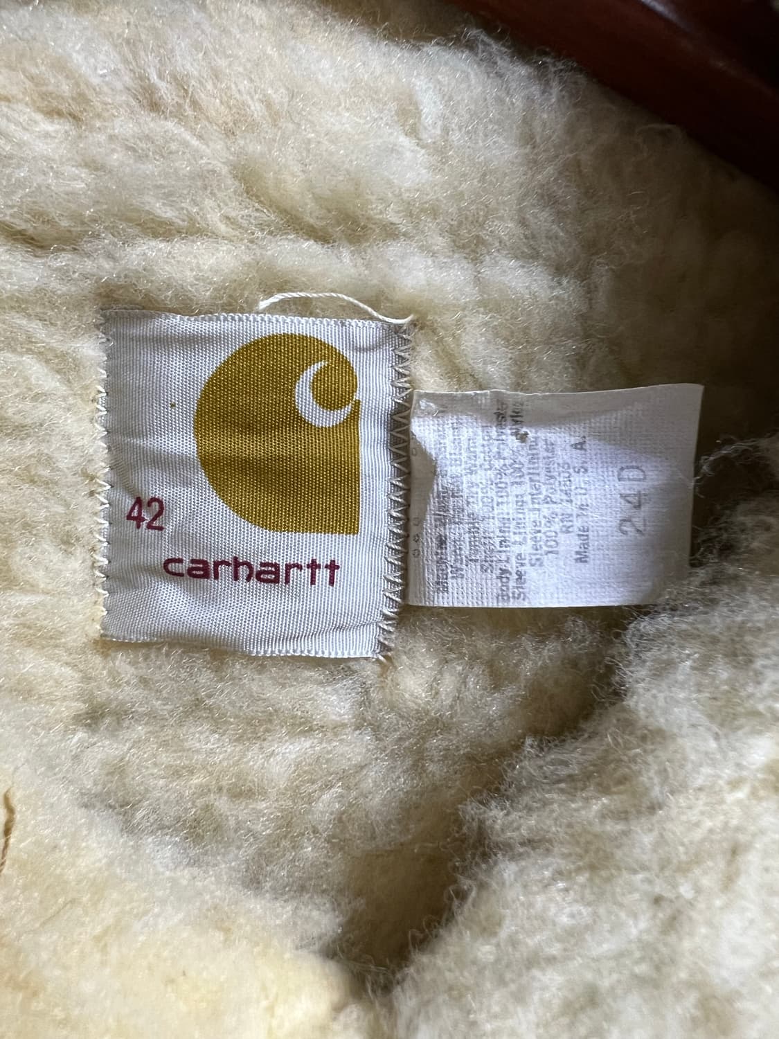 빈티지 칼하트 데님 쉐르파 자켓 상품이미지5