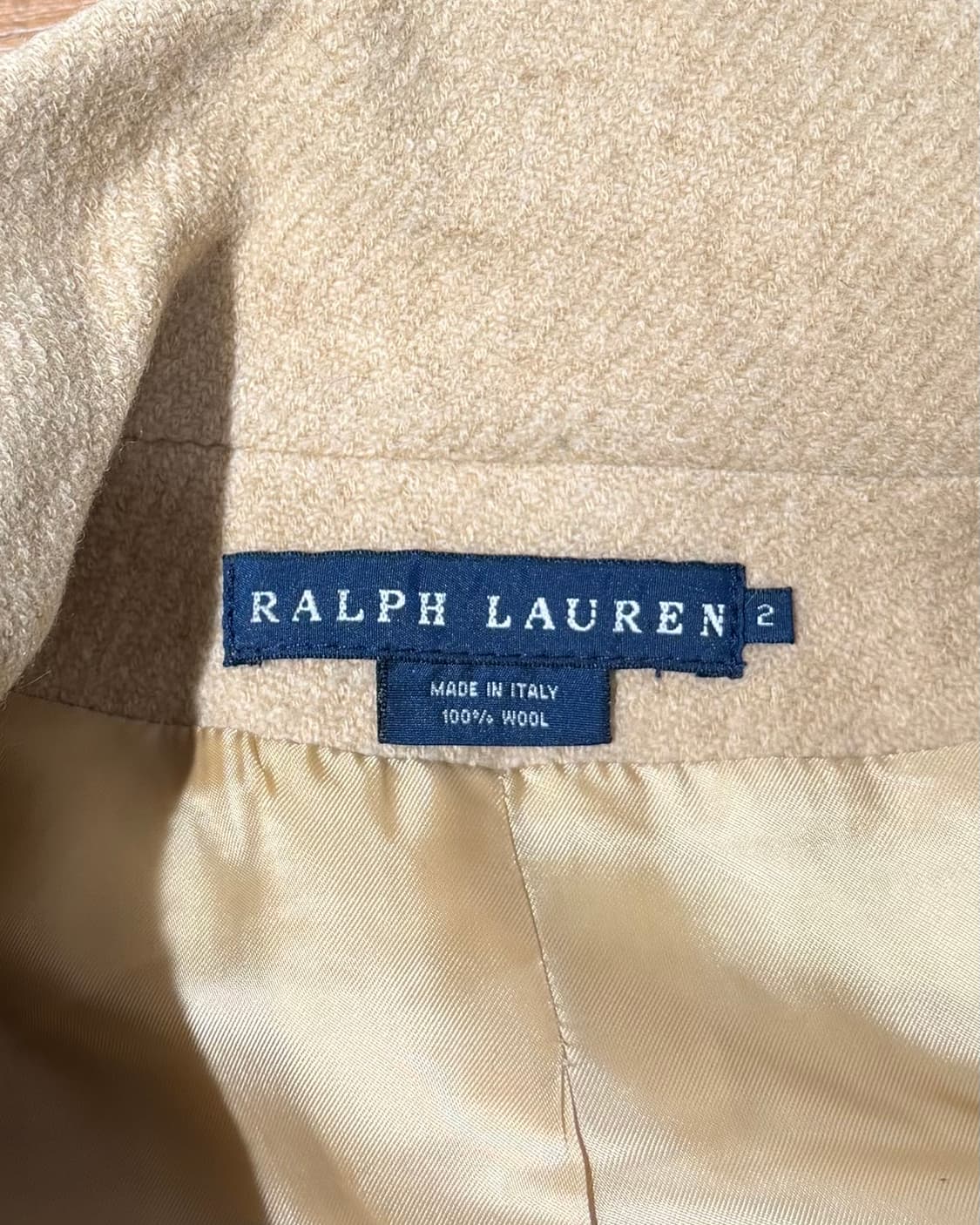 랄프로렌 베이지 울 넥 버튼 롤업 슬리브 자켓 상품이미지7