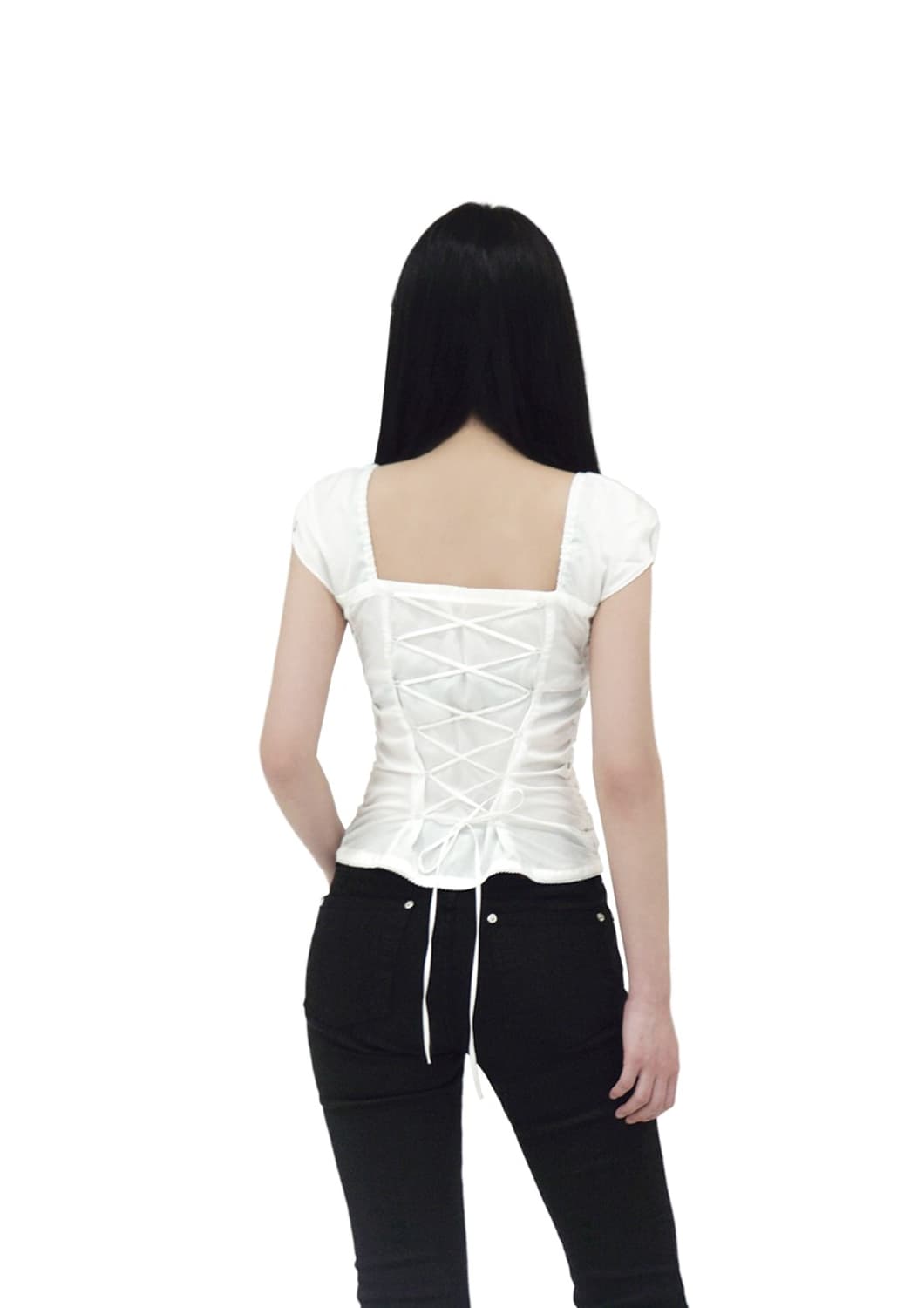 포어링 YOUR SHIRRING BLOUSE [WHITE] 상품이미지2