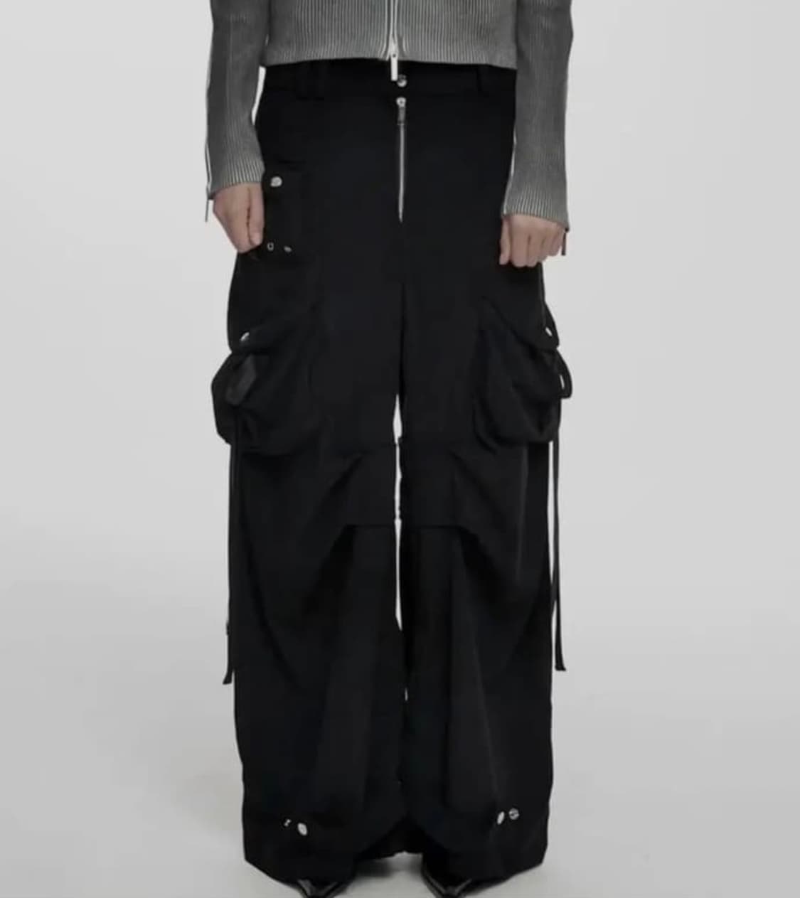 나체 코듀로이 카고팬츠 블랙 상품이미지1