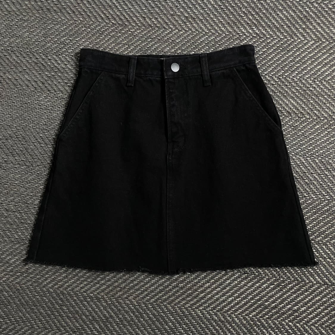 빈티지 커팅 데님 스커트 블랙 o 4480 상품이미지1