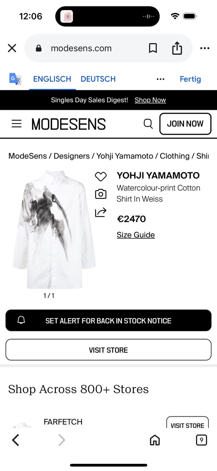 요지야마모토 뿌르옴므 셔츠 상품이미지2