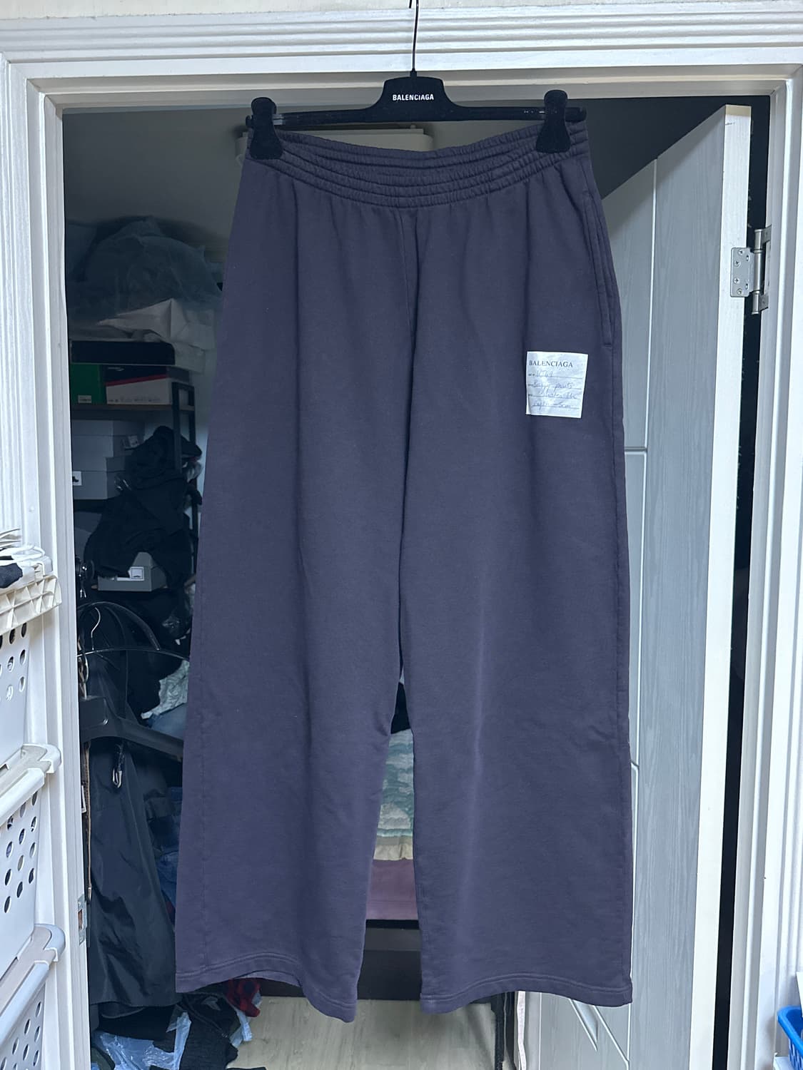 [M] 발렌시아가 샘플 스티커 스웨트팬츠 상품이미지1