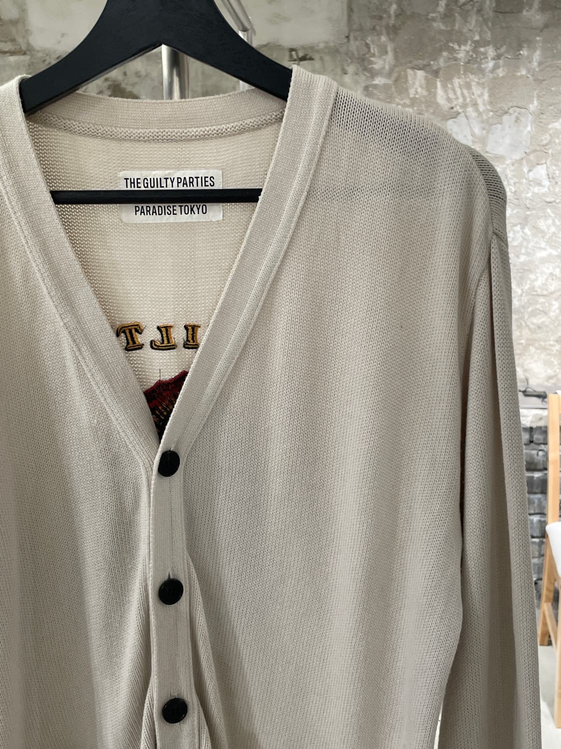 와코 마리아 18S/S 아이보리 버진 메리 니트 가디건 상품이미지4