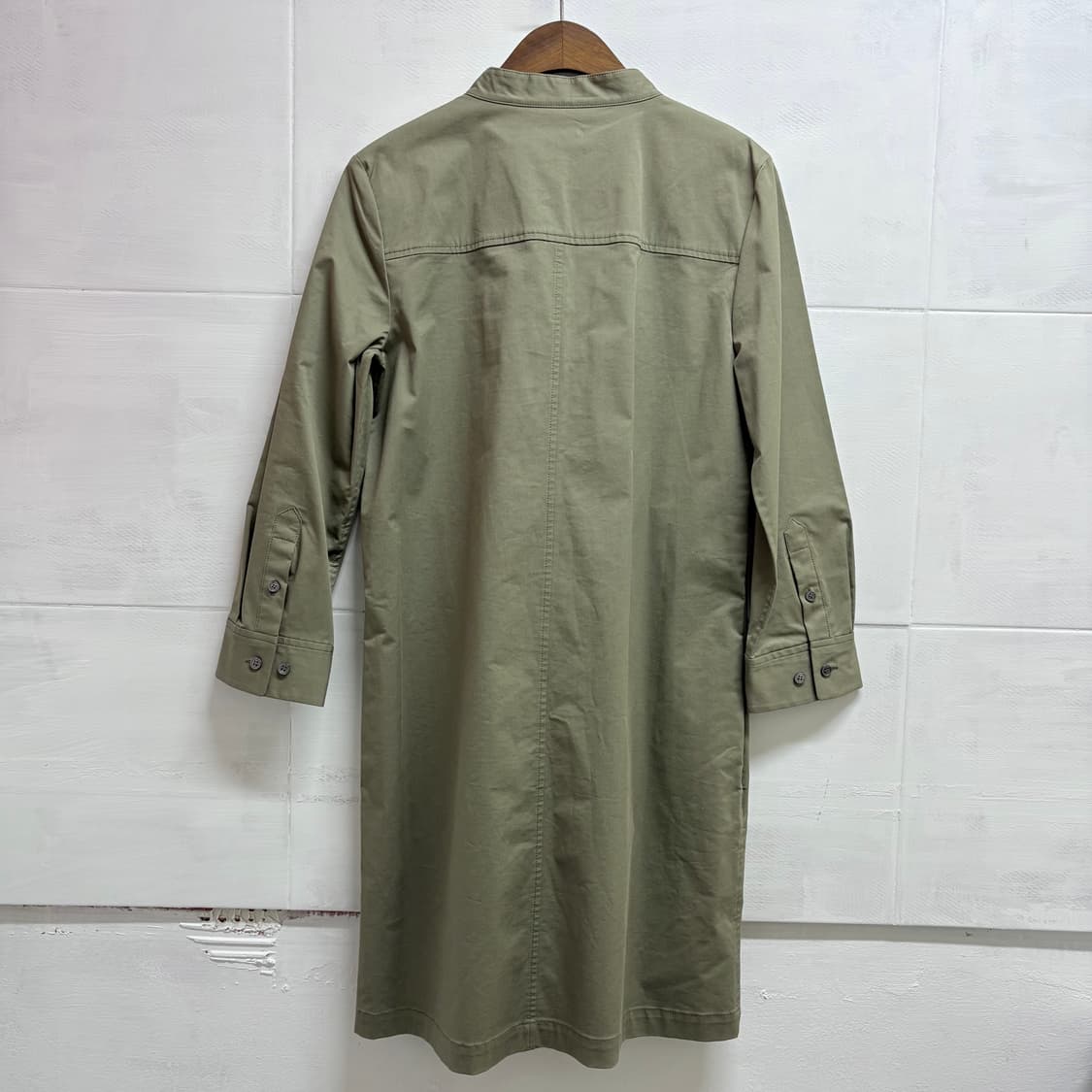 Theory Jullitah Poplin 띠어리 카키 셔츠 원피스  상품이미지4