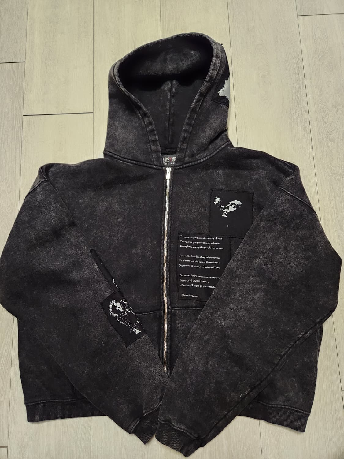 [2] 에모스탠스클럽 smoke washed 패치 후드집업 상품이미지3