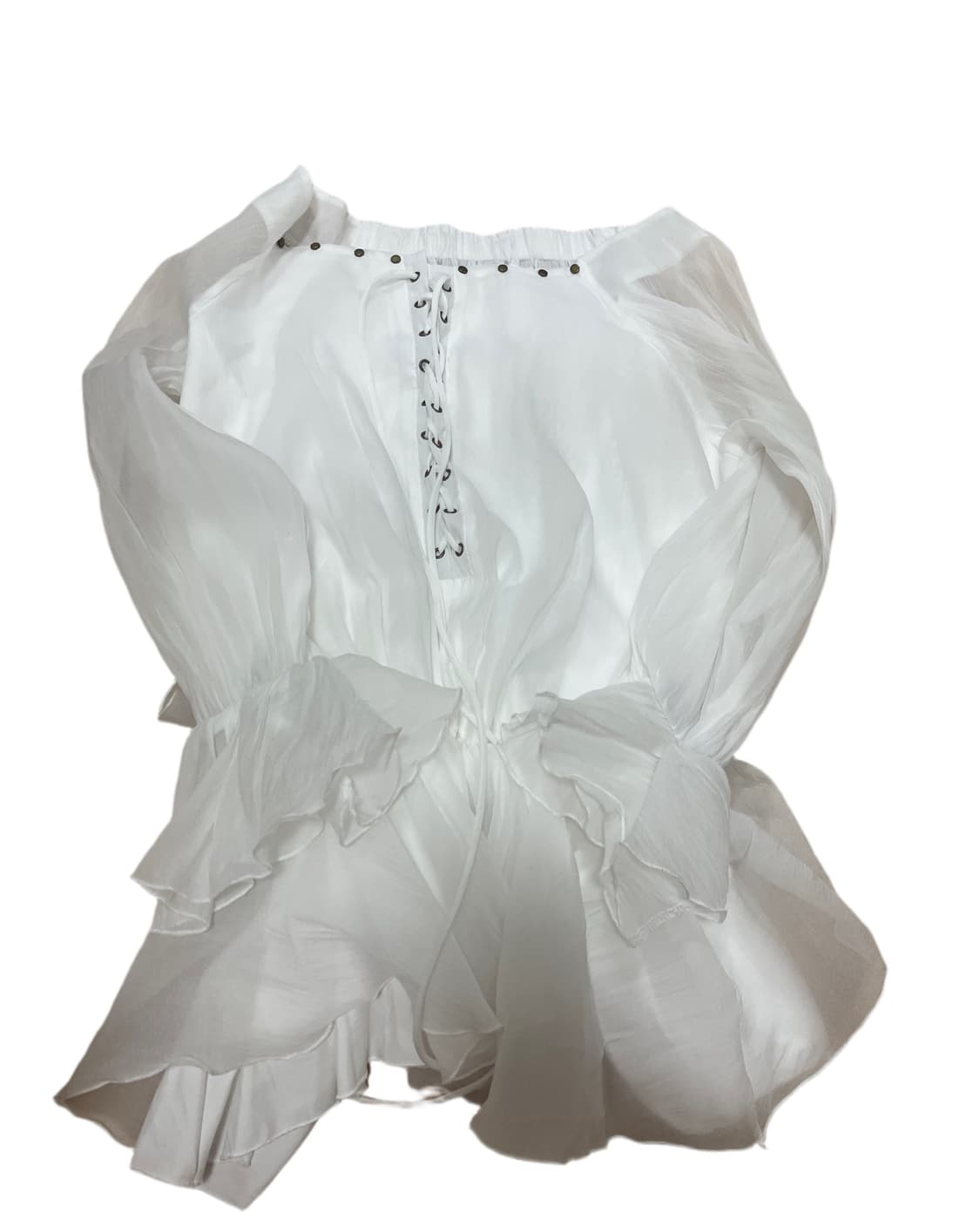 코르셋 아일렛 쉬폰 미니 원피스  상품이미지1