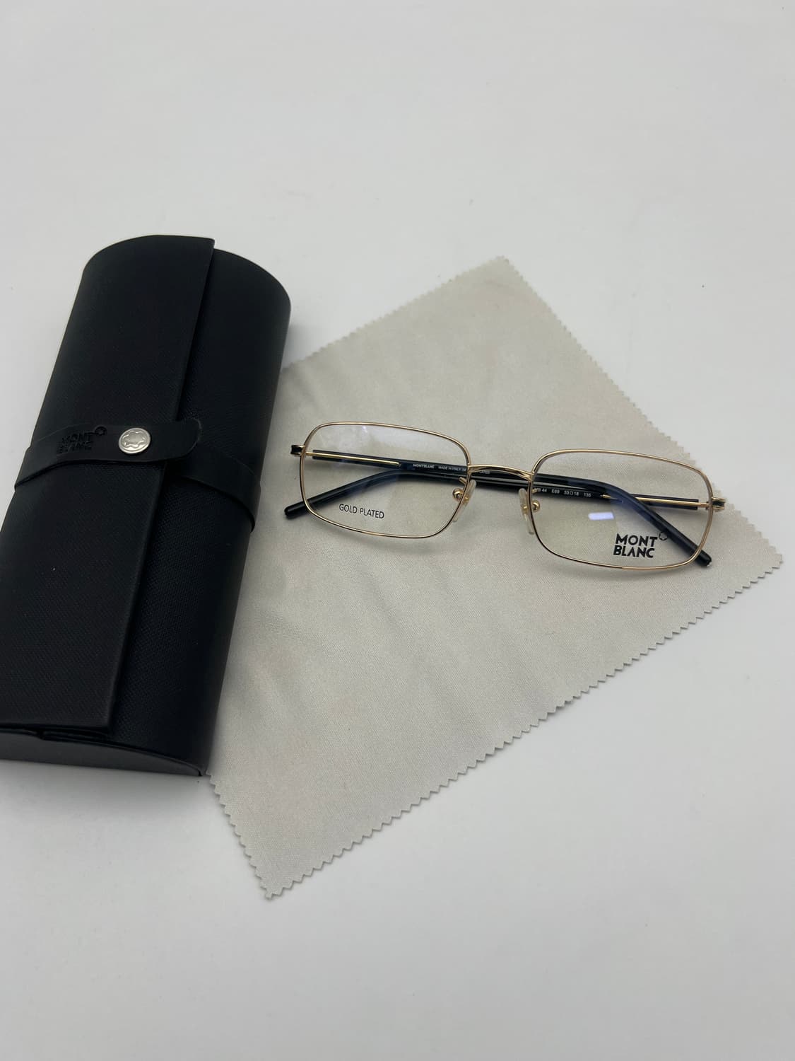 몽블랑 MONTBLANC 메탈 직사각 안경 MB 44 E69 상품이미지1