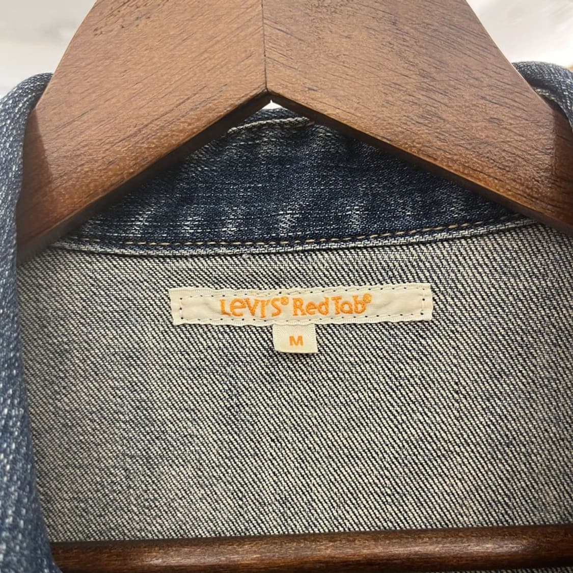 리바이스 레드탭 올드스쿨 Y2K 대장급 딱붙핏 데님자켓 M C10814 상품이미지5