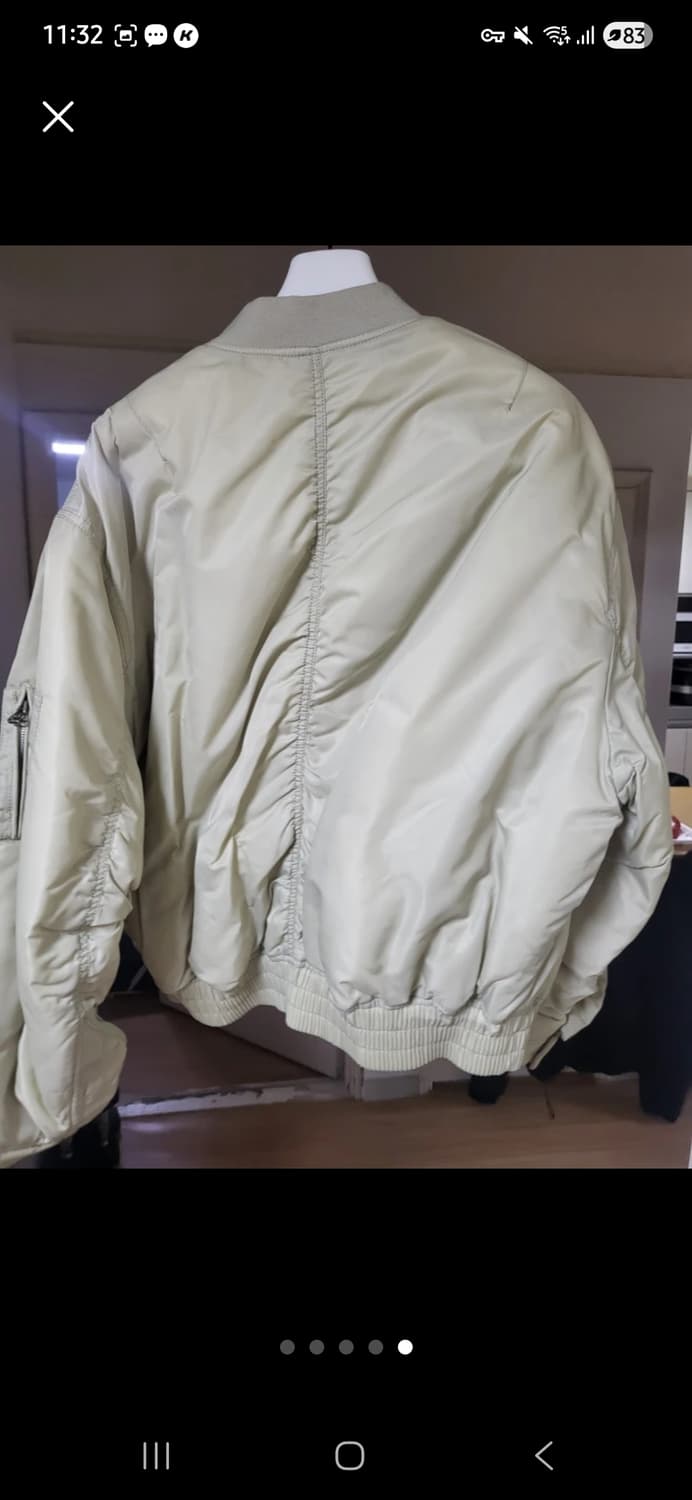 쿠어 오버핏 MA-1 크림 (M 사이즈) 상품이미지5