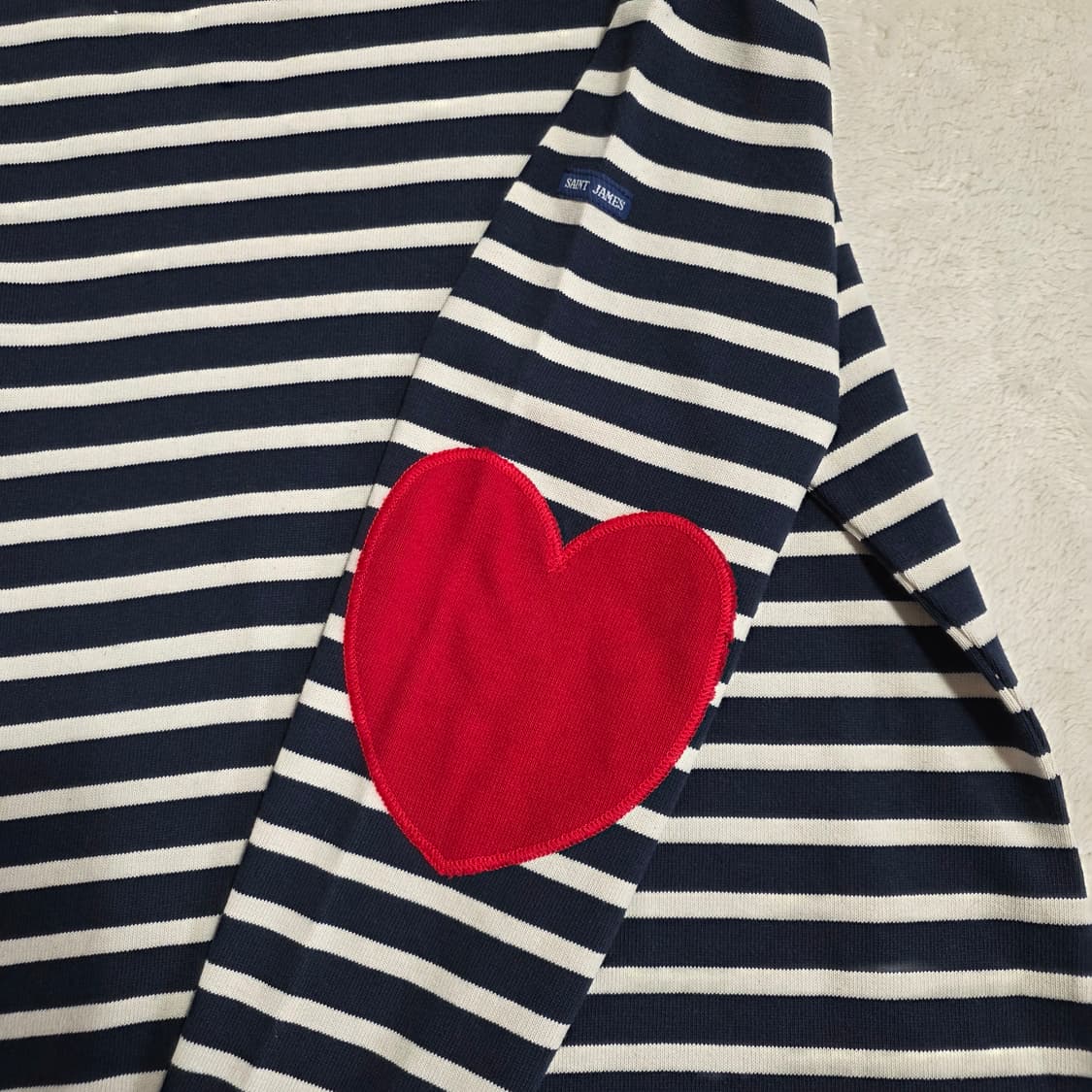(SM)여성 세인트제임스 보자니 하트 엘보패치 티셔츠 상품이미지5
