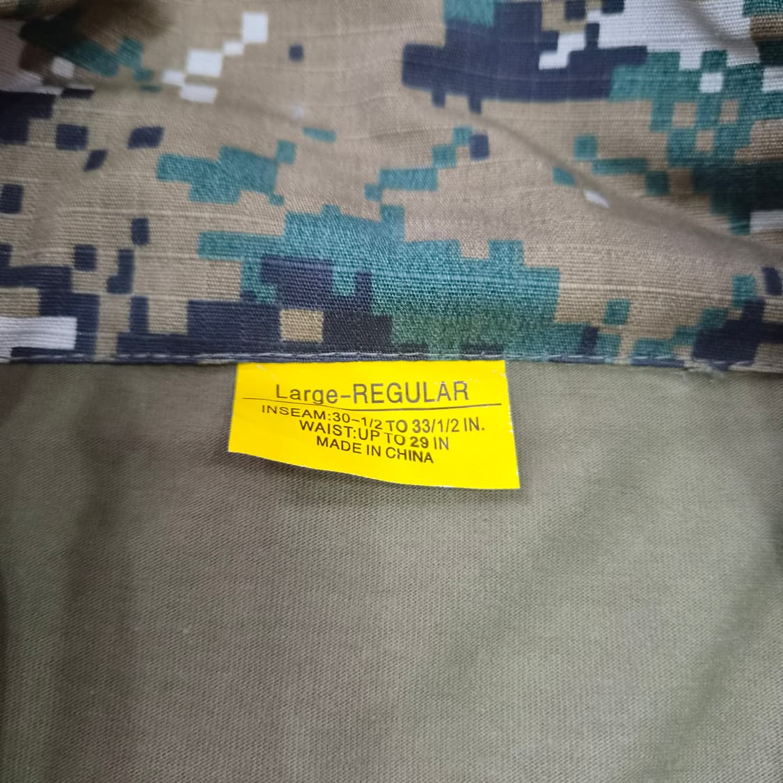 L) 새제품 미군 디지털 카모 컴뱃 셋업 컴뱃셔츠 BDU팬츠 밀리터리 상품이미지4