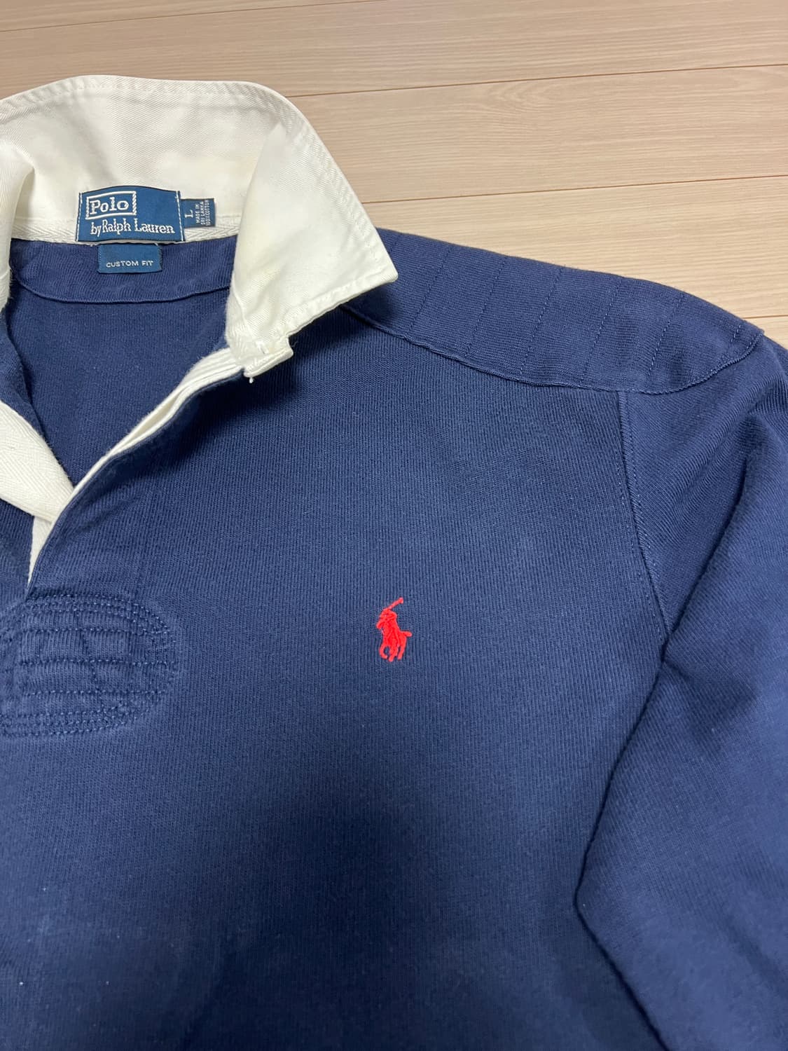 폴로 랄프로렌 럭비티 셔츠 네이비 / 커스텀핏 L 상품이미지4