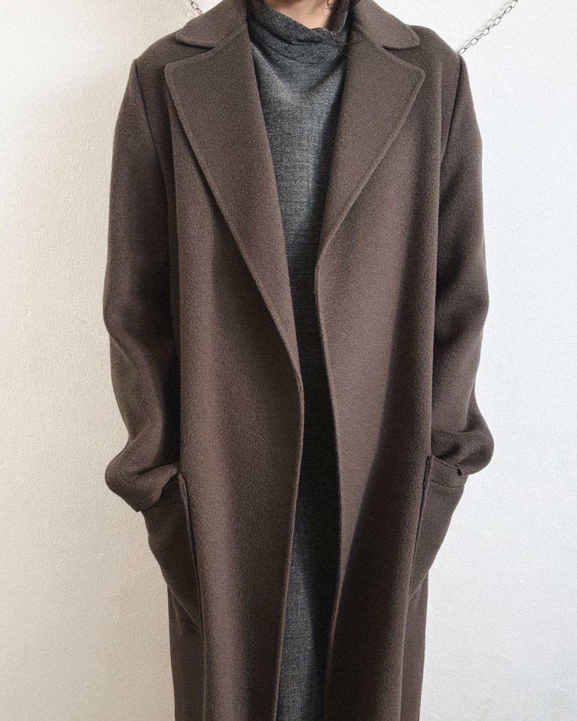 헬무트랭 캐시미어 울 버튼리스 롱코트 상품이미지2